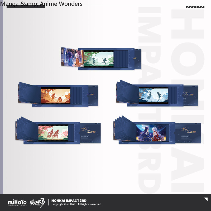 Anime Cosplay Drawing - Tarjetas Coleccionables Originales de Honkai Impact