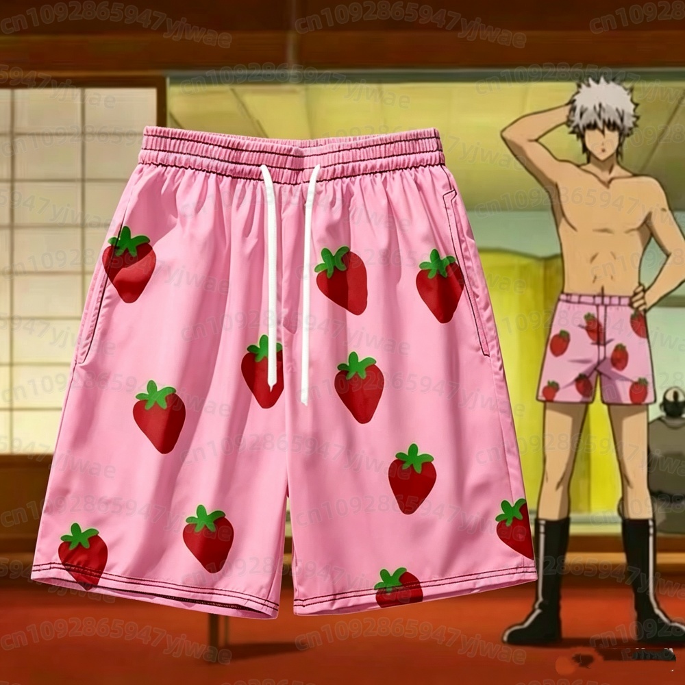 Anime Cosplay Costumes - Pantalones Cortos Rosados con Estampado de