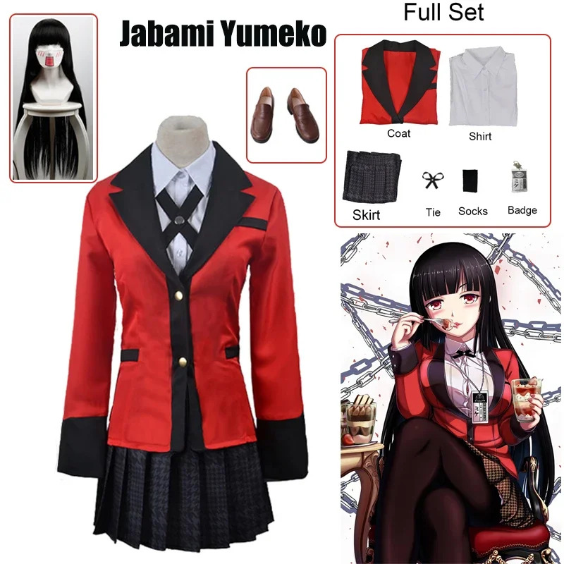 Anime Cosplay Kakegurui - Jabami Yumeko-zapatos de Cosplay Kakegurui, disfraz