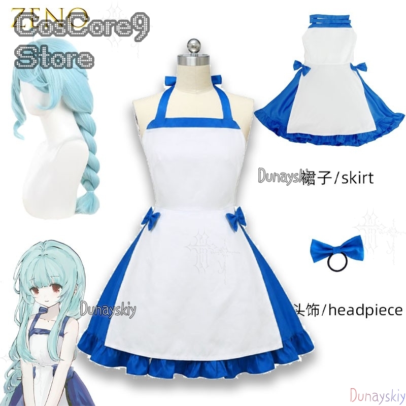 Zenos Anime Cosplay - Disfraz de personaje azul Zeno, conjunto