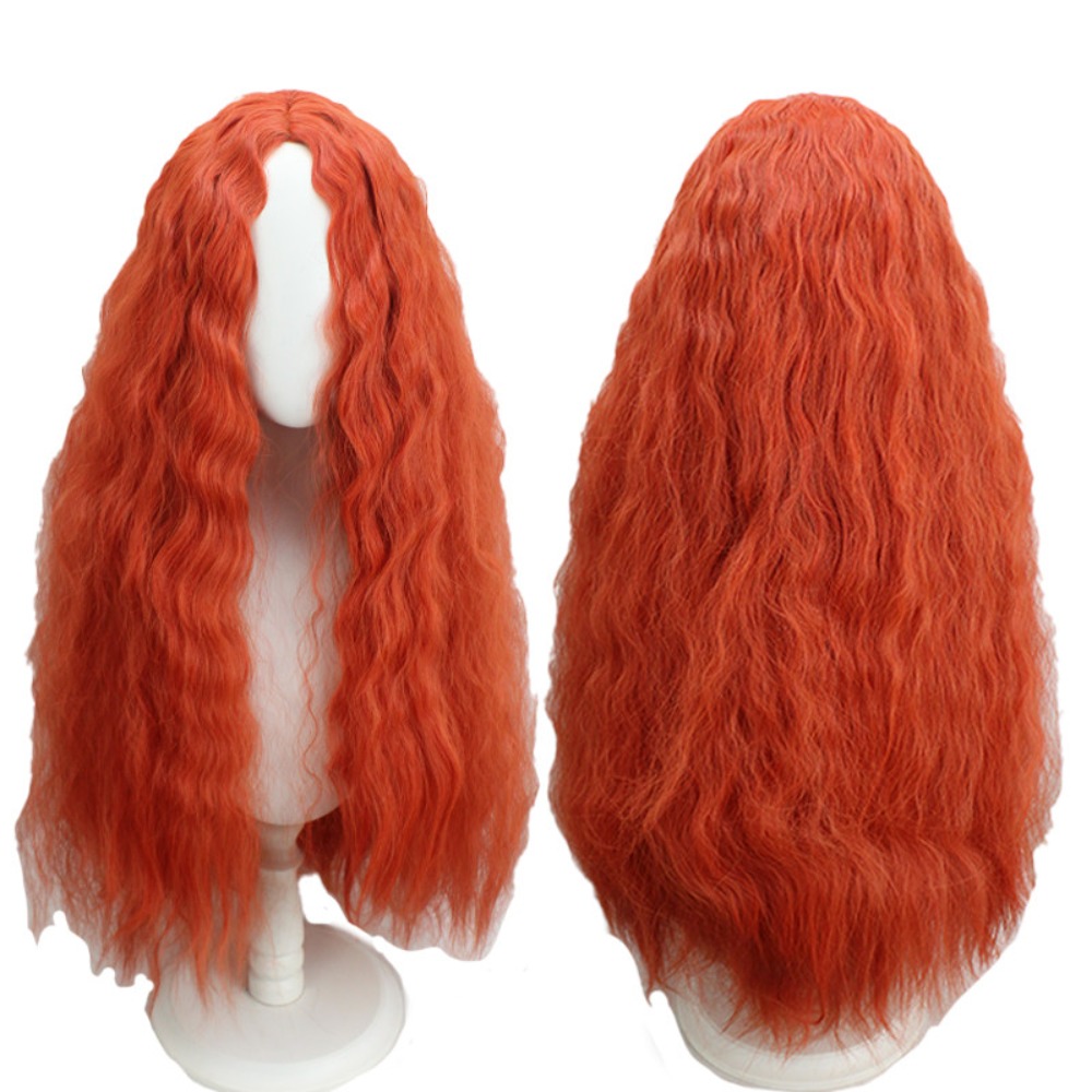 Anime Cosplay Orange Hair - Peluca de cosplay Malenia, pelo rizado