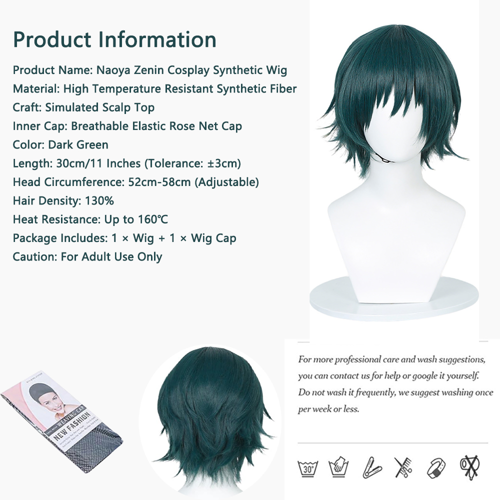 Peluca de Cosplay de Jujutsu K - Zenos Anime Cosplay reseña y precio
