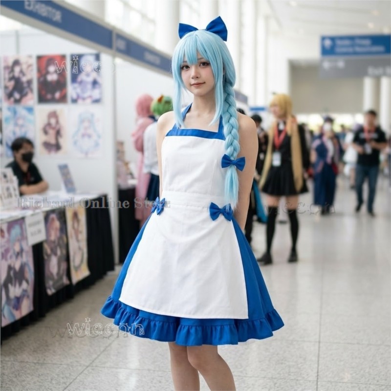 Vestido de sirvienta loli azul - Zenos Anime Cosplay reseña y precio