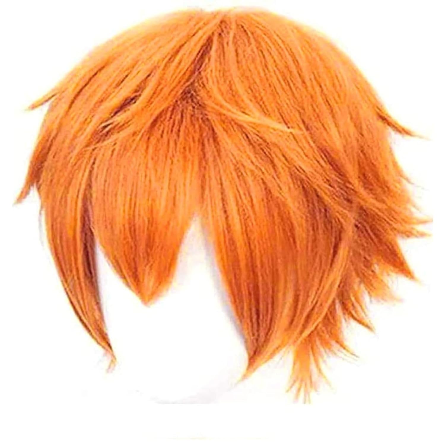 Peluca corta naranja para homb - Anime Cosplay Orange Hair reseña y precio