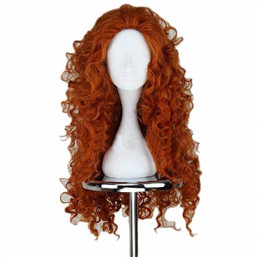 Peluca Larga Rizada Naranja de - Anime Cosplay Orange Hair reseña y precio