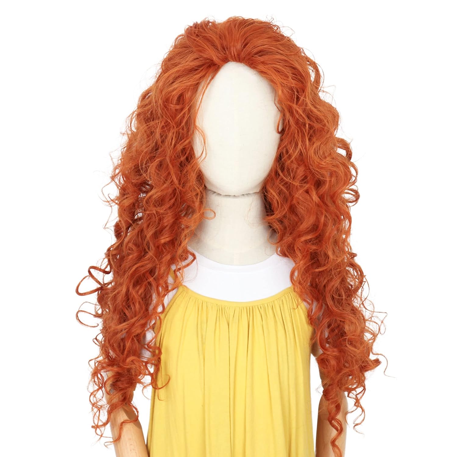 Peluca Larga Rizada Naranja pa - Anime Cosplay Orange Hair reseña y precio