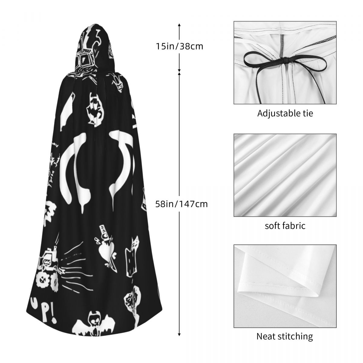 Capa Larga con Capucha de Yung - Anime Cosplay Drawing reseña y precio